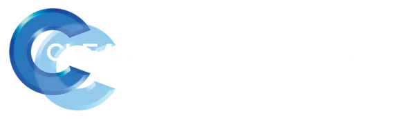 Clear Cut Glass and Tint white logo with Auto, Home, and Commercial services on a transparent background
