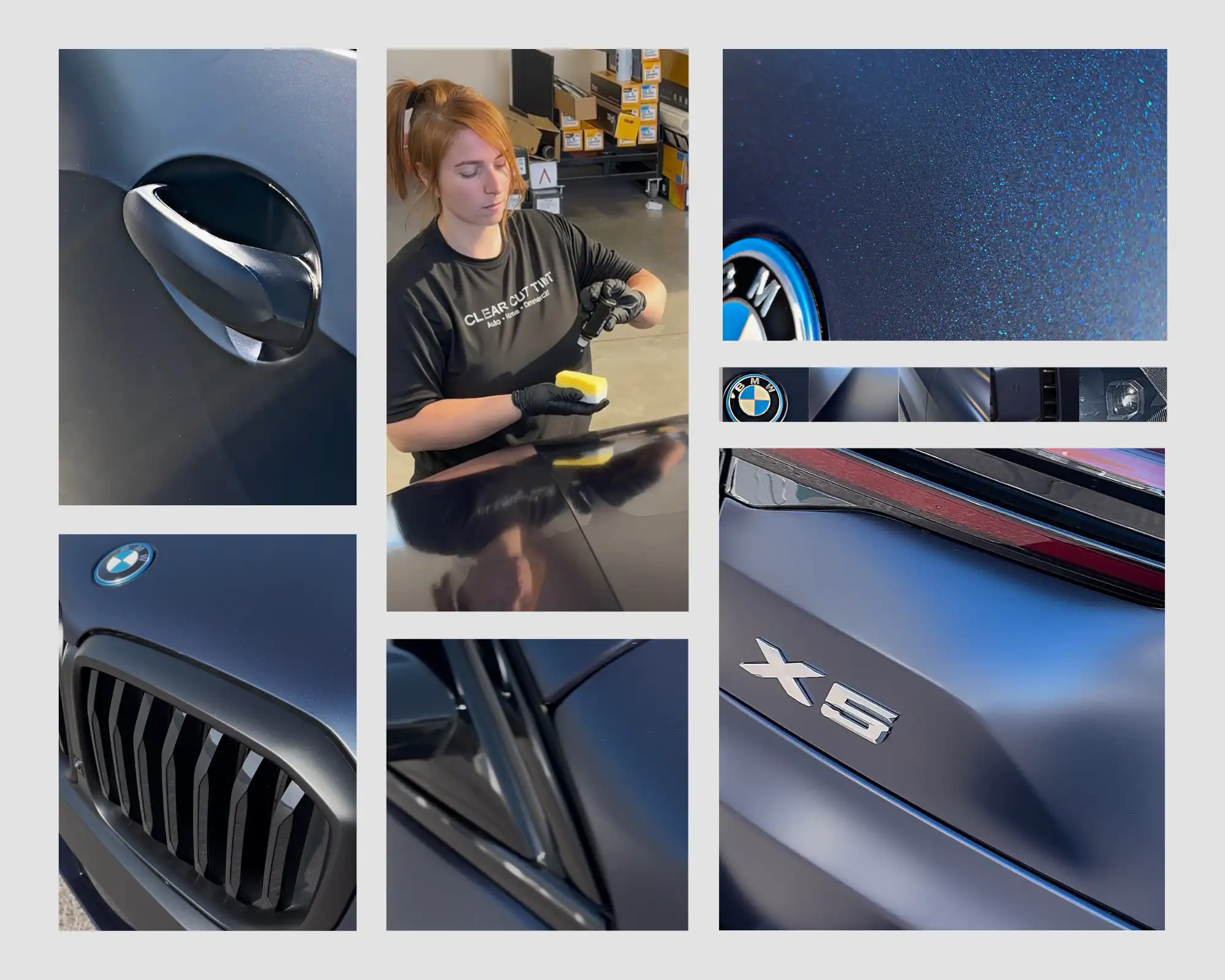 BMW X5 with matte (stealth) paint protection film and ceramic coating applied by Clear Cut Glass and Tint in Glendale Arizona
