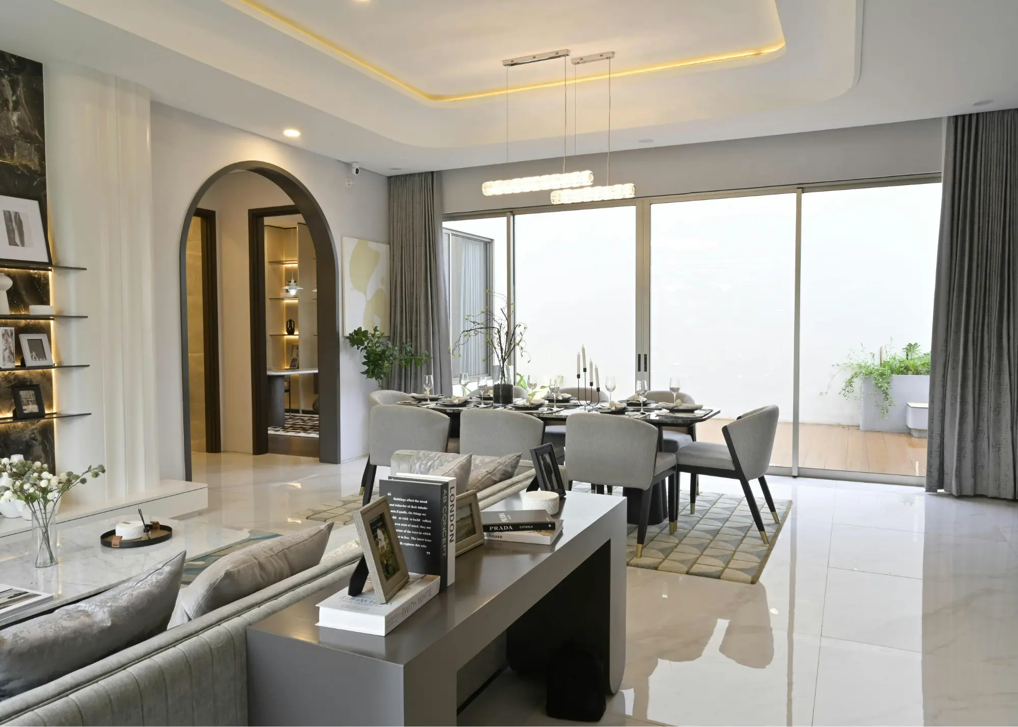 Modern home with large windows illustrating residential window film for solar heat control and UV protection